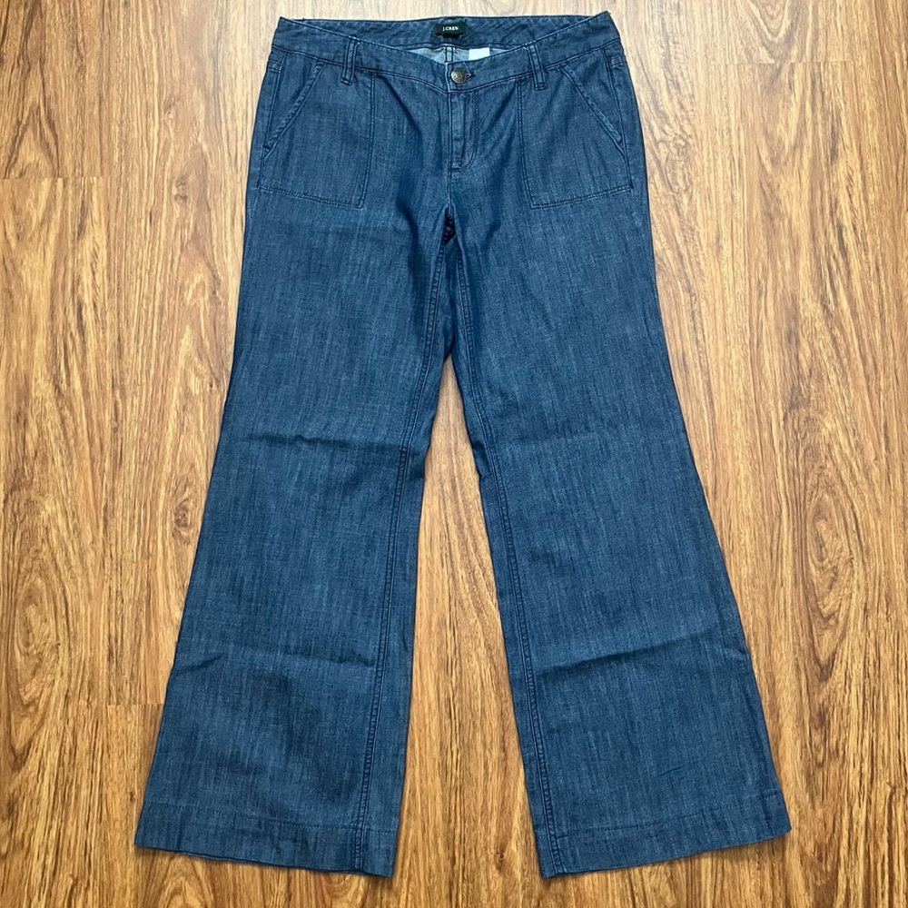 J. Crew City Fit Wide Leg Jeans